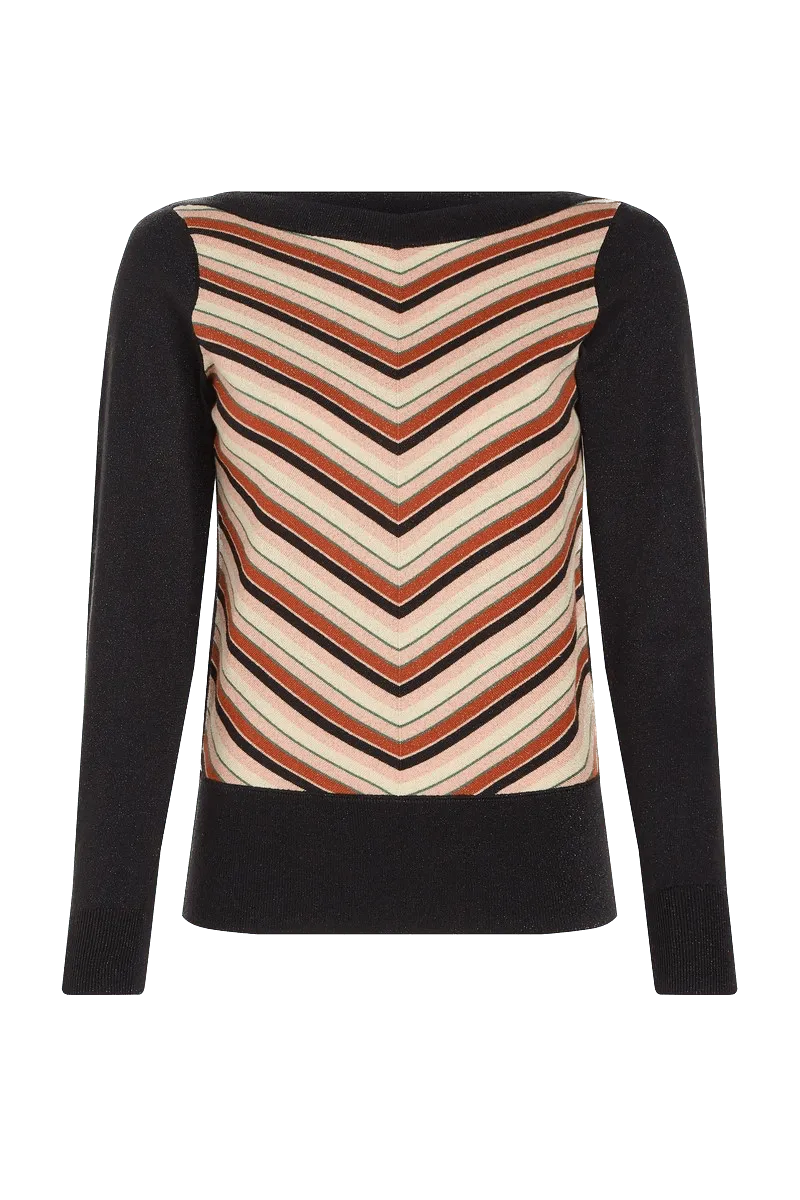 Top King Louie Ivy Lapis Stripe - ECRU