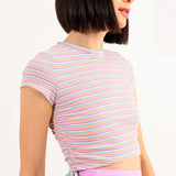 Top Lili Sidonio a Rayas con Cordón - ECRU