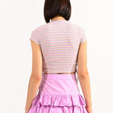 Top Lili Sidonio a Rayas con Cordón - ECRU