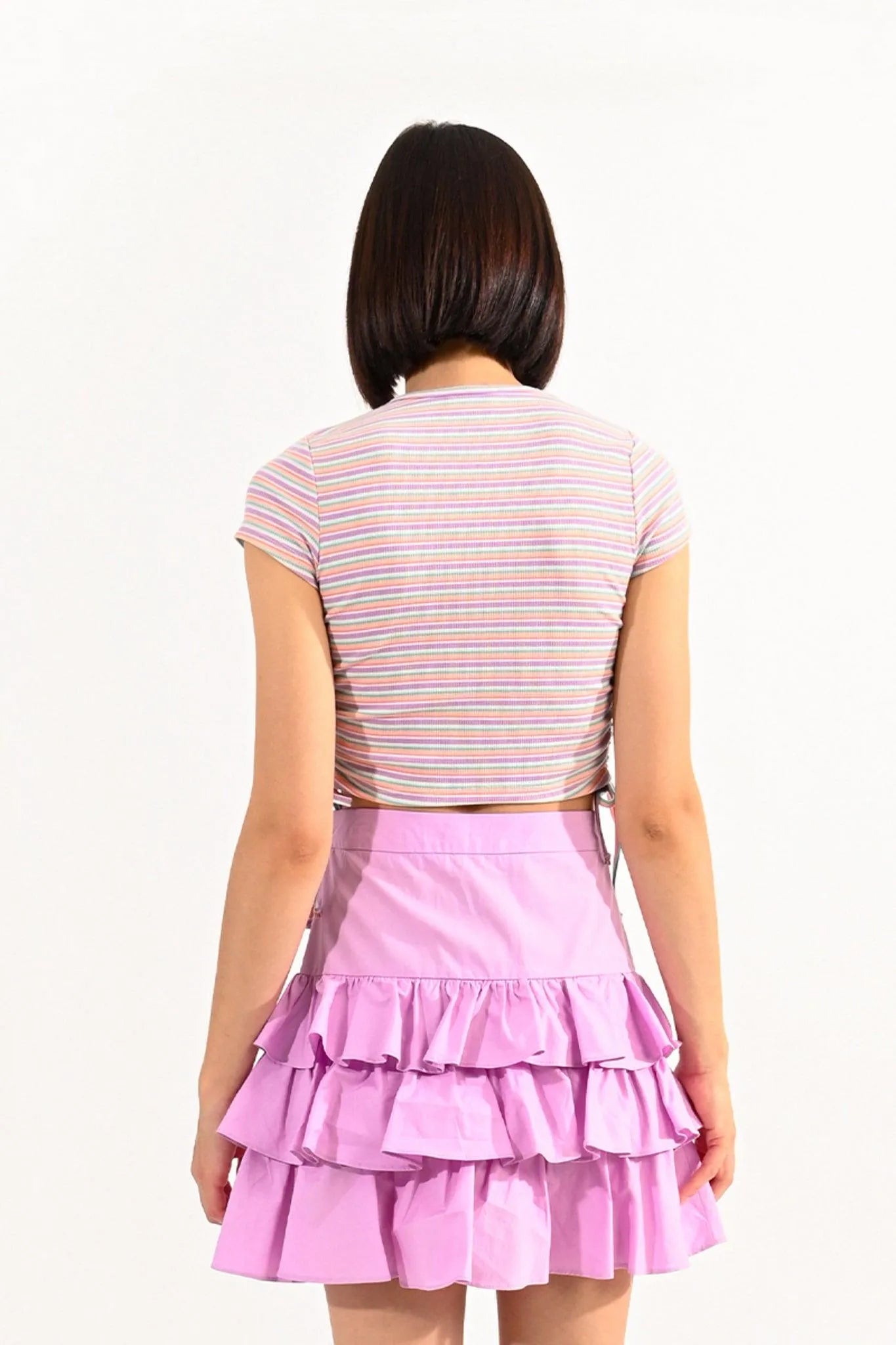 Top Lili Sidonio a Rayas con Cordón - ECRU