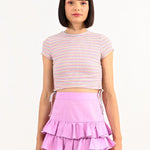 Top Lili Sidonio a Rayas con Cordón - ECRU