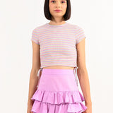 Top Lili Sidonio a Rayas con Cordón - ECRU