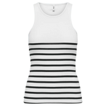 Top Only Kenya Rib Strip Bright white - ECRU