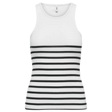 Top Only Kenya Rib Strip Bright white - ECRU