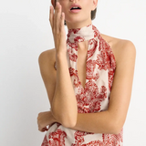 Top ESE O ESE Pisa Burgundy Paisley