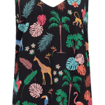 Top Sugarhill Romy Black Tropical Safari - ECRU