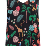 Top Sugarhill Romy Black Tropical Safari - ECRU