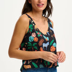 Top Sugarhill Romy Black Tropical Safari - ECRU
