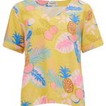 Top Sugarhill Rosalie Yellow Tropical Fruits - ECRU