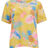 Top Sugarhill Rosalie Yellow Tropical Fruits - ECRU
