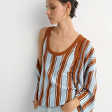 Top ESE O ESE Sunset Caramel Stripes
