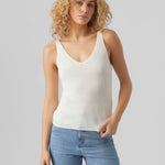 Top Vero Moda New Lex Sun Snow White - ECRU