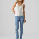 Top Vero Moda New Lex Sun Snow White - ECRU