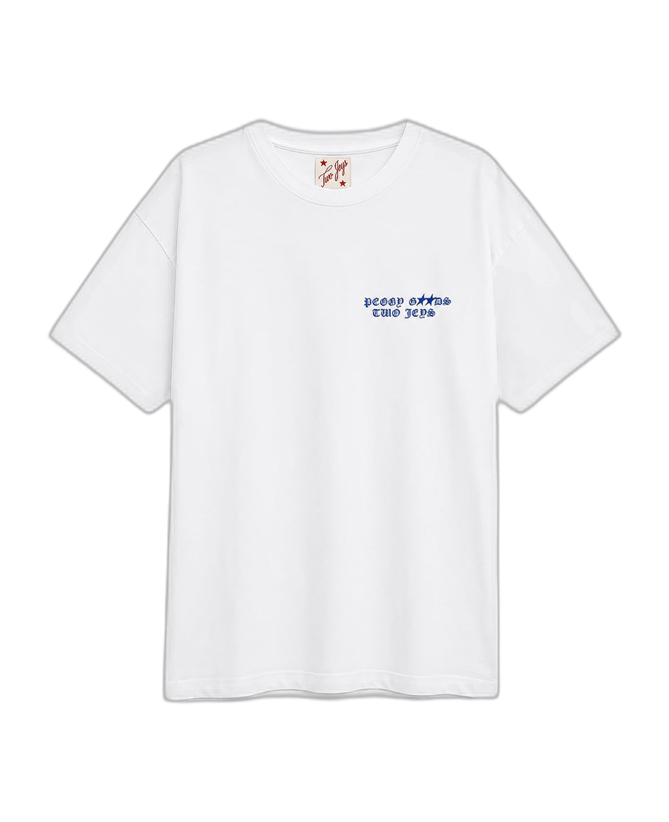 Camiseta Twojeys x Peggy Gou Flames — flat frontal con fondo transparente