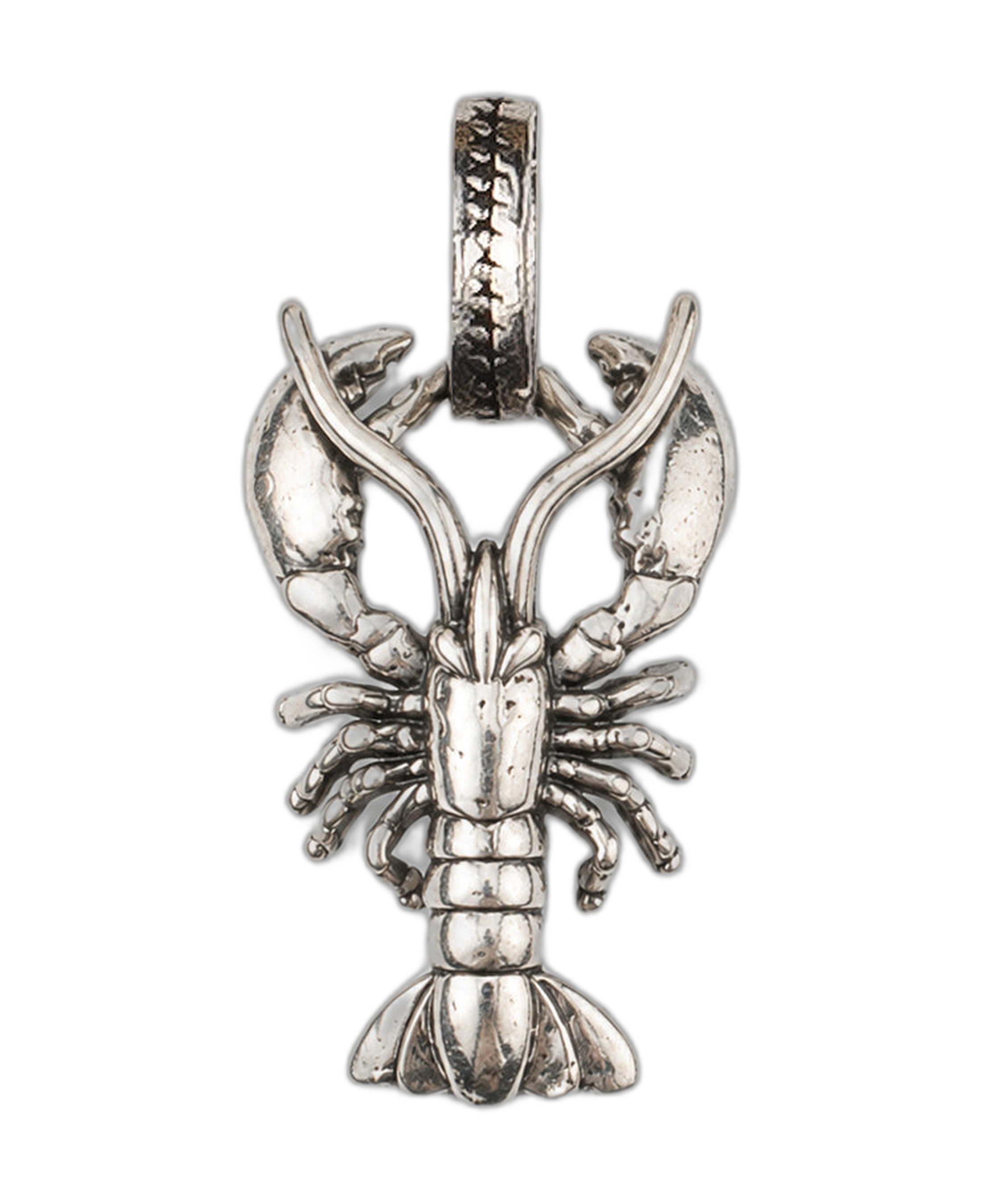 Charm Twojeys x Peggy Gou Lobster Plata — flat frontal con fondo transparente