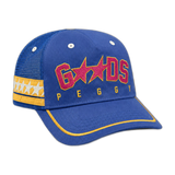 Gorra Twojeys x Peggy Gou Trucker Azul Marino — flat frontal con fondo transparente
