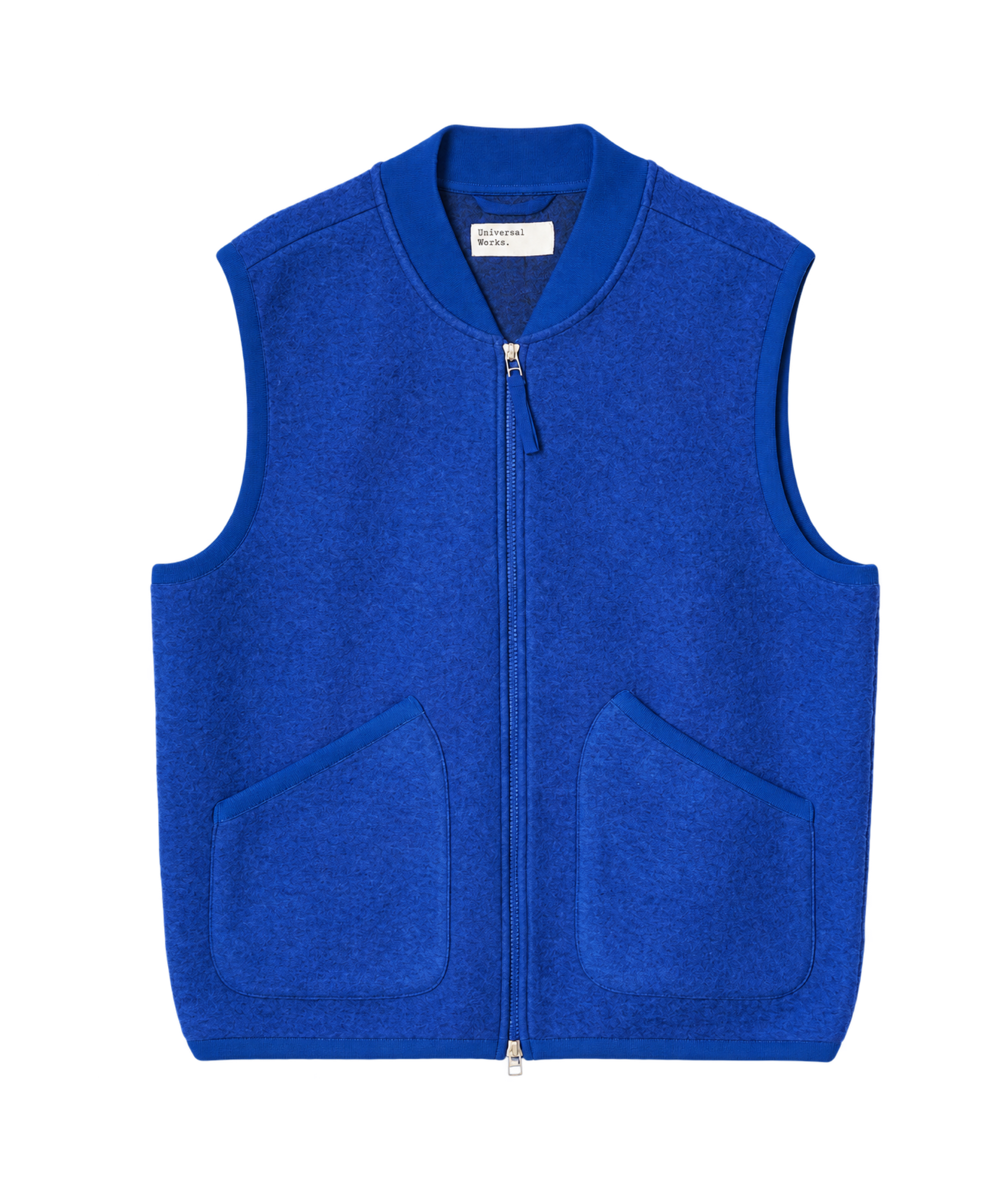 Chaleco UNIVERSAL WORKS Wool Fleece Zip Blue