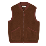 Chaleco UNIVERSAL WORKS Wool Fleece Zip Cacao
