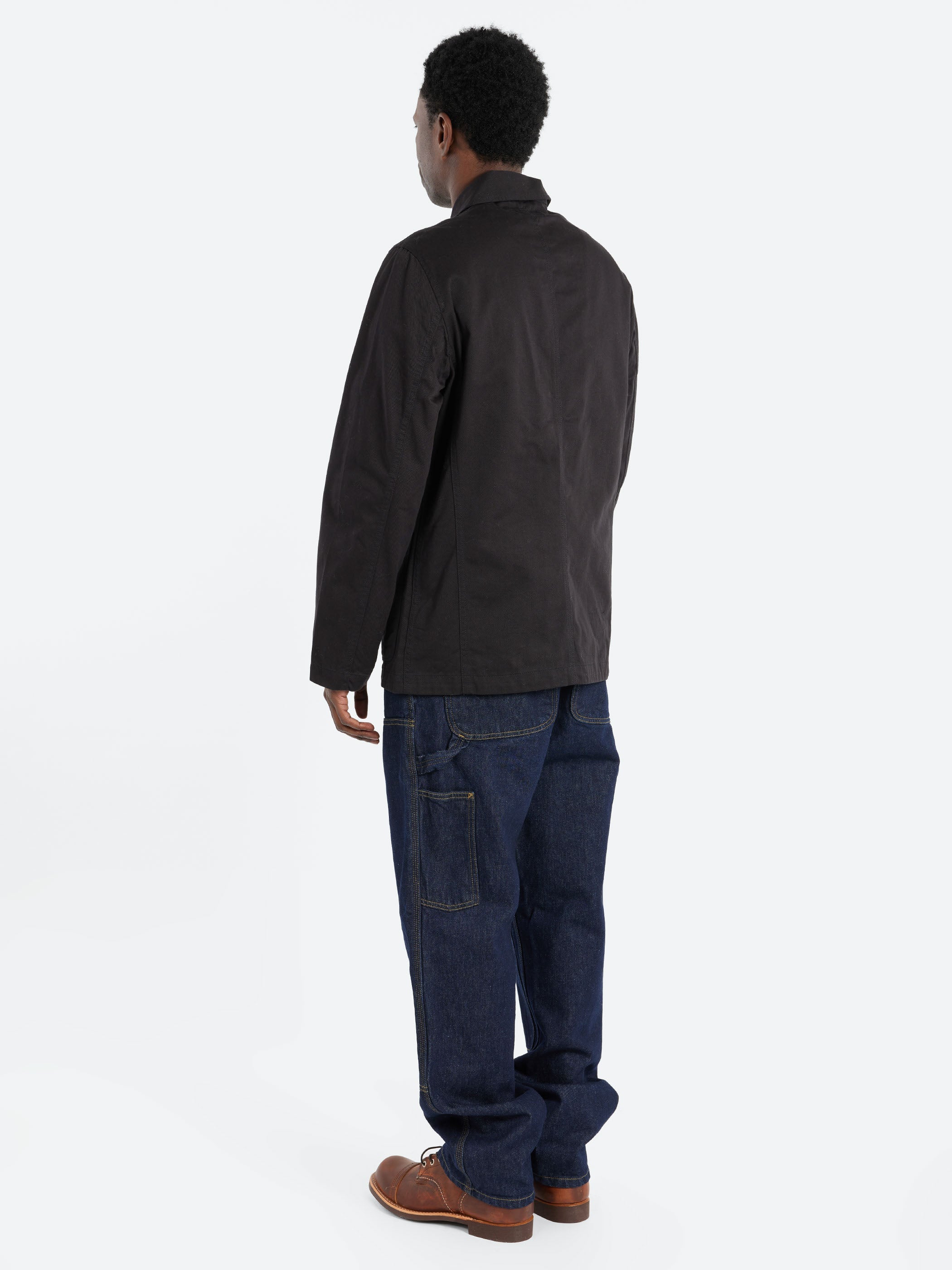 UNIVERSAL WORKS Bakers Twill Black - espalda