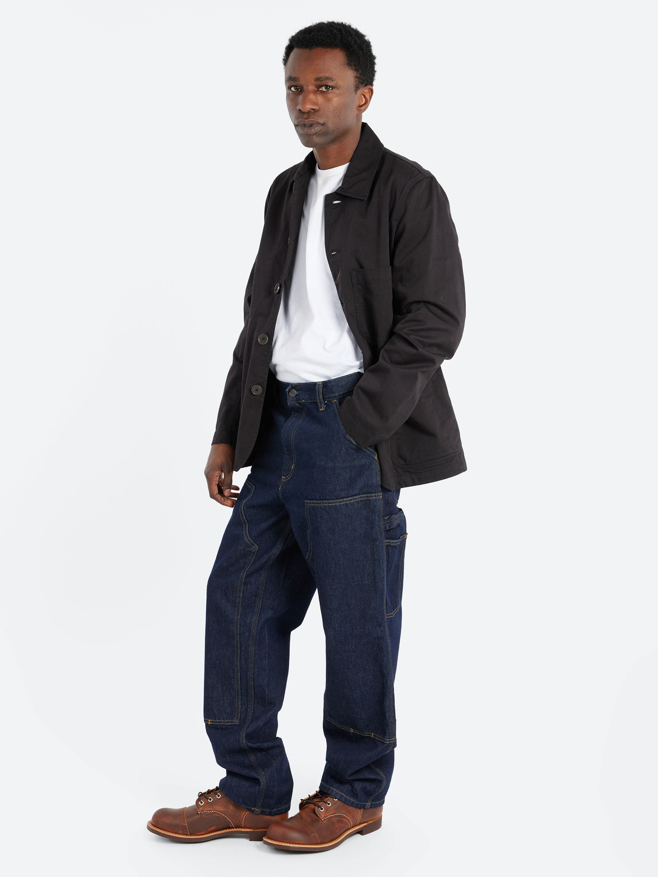 UNIVERSAL WORKS Bakers Twill Black - detalle 1