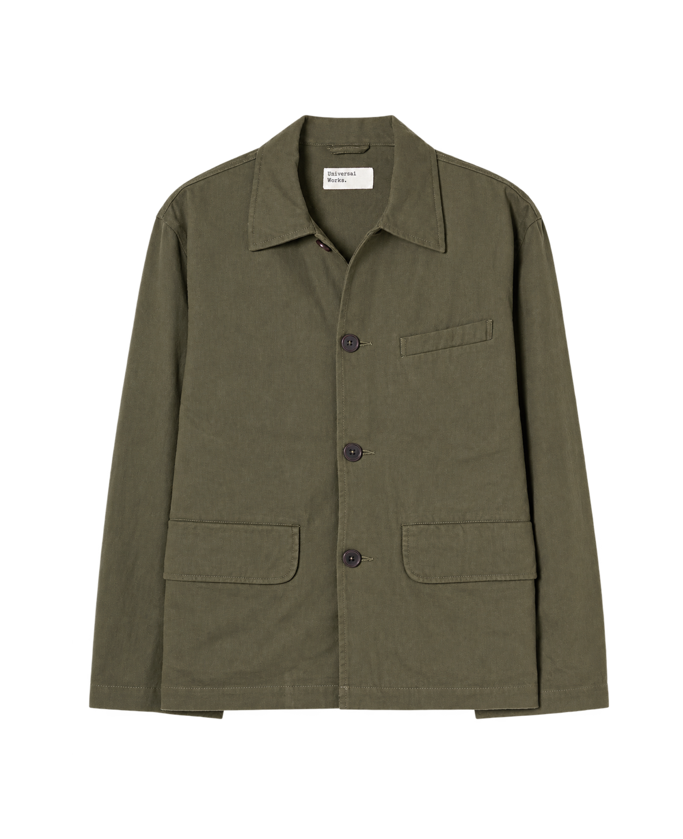 Chaqueta UNIVERSAL WORKS Franck Brushed Moleskin Olive