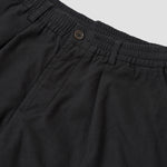 UNIVERSAL WORKS Pleated Track Brushed Moleskin Black - detalle
