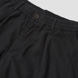 UNIVERSAL WORKS Pleated Track Brushed Moleskin Black - detalle