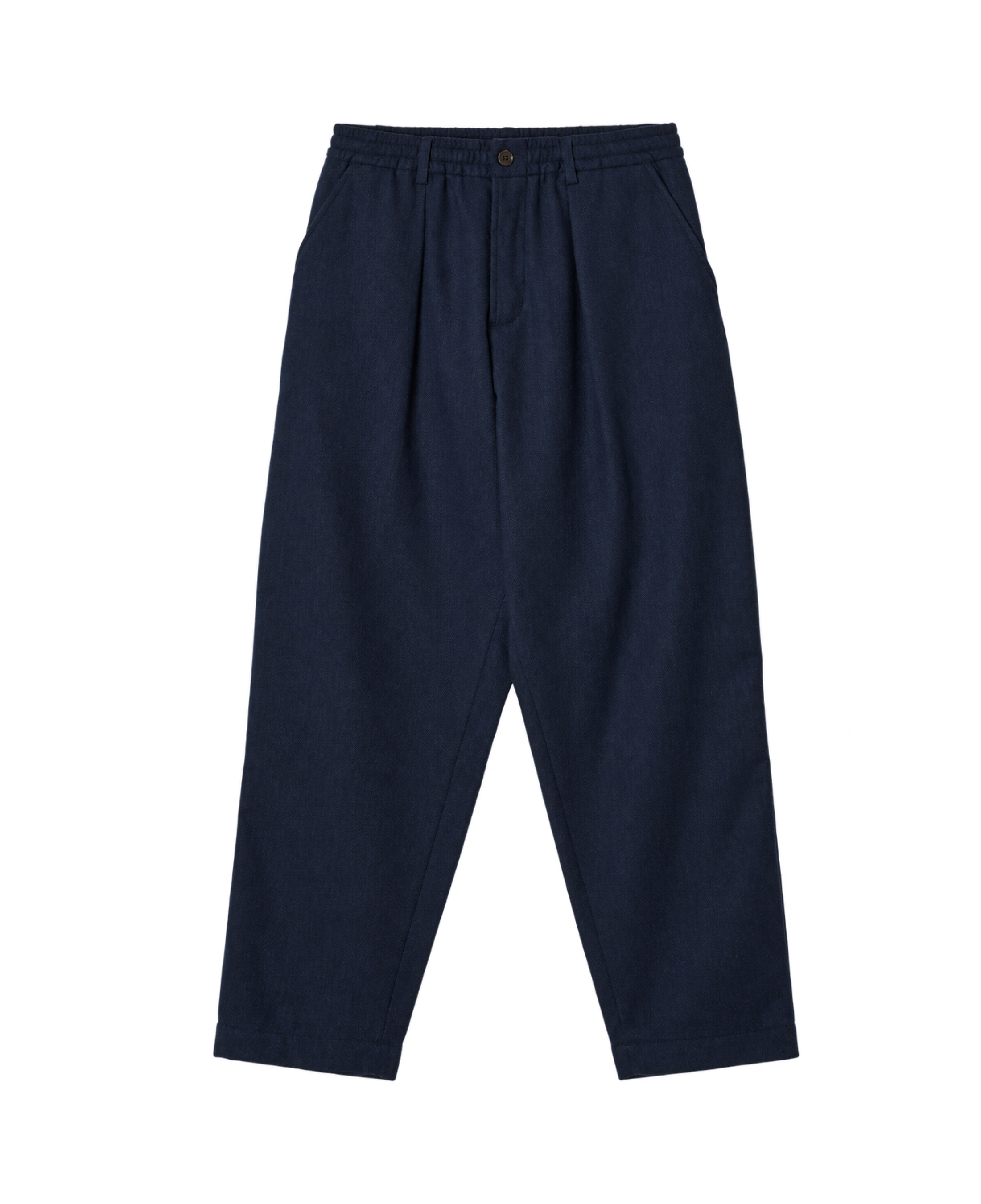 Pantalón UNIVERSAL WORKS Pleated Track Wool Herringbone Navy