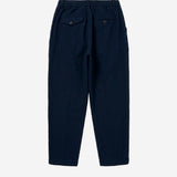 UNIVERSAL WORKS Pleated Track Wool Herringbone Navy - vista trasera