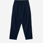 UNIVERSAL WORKS Pleated Track Wool Herringbone Navy - vista frontal