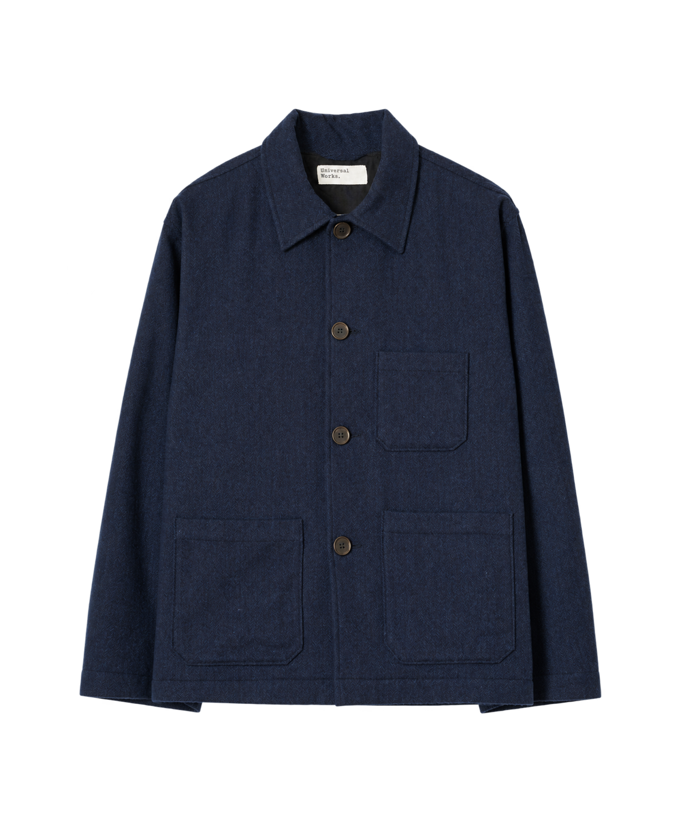 Chaqueta UNIVERSAL WORKS Ives Wool Herringbone Navy