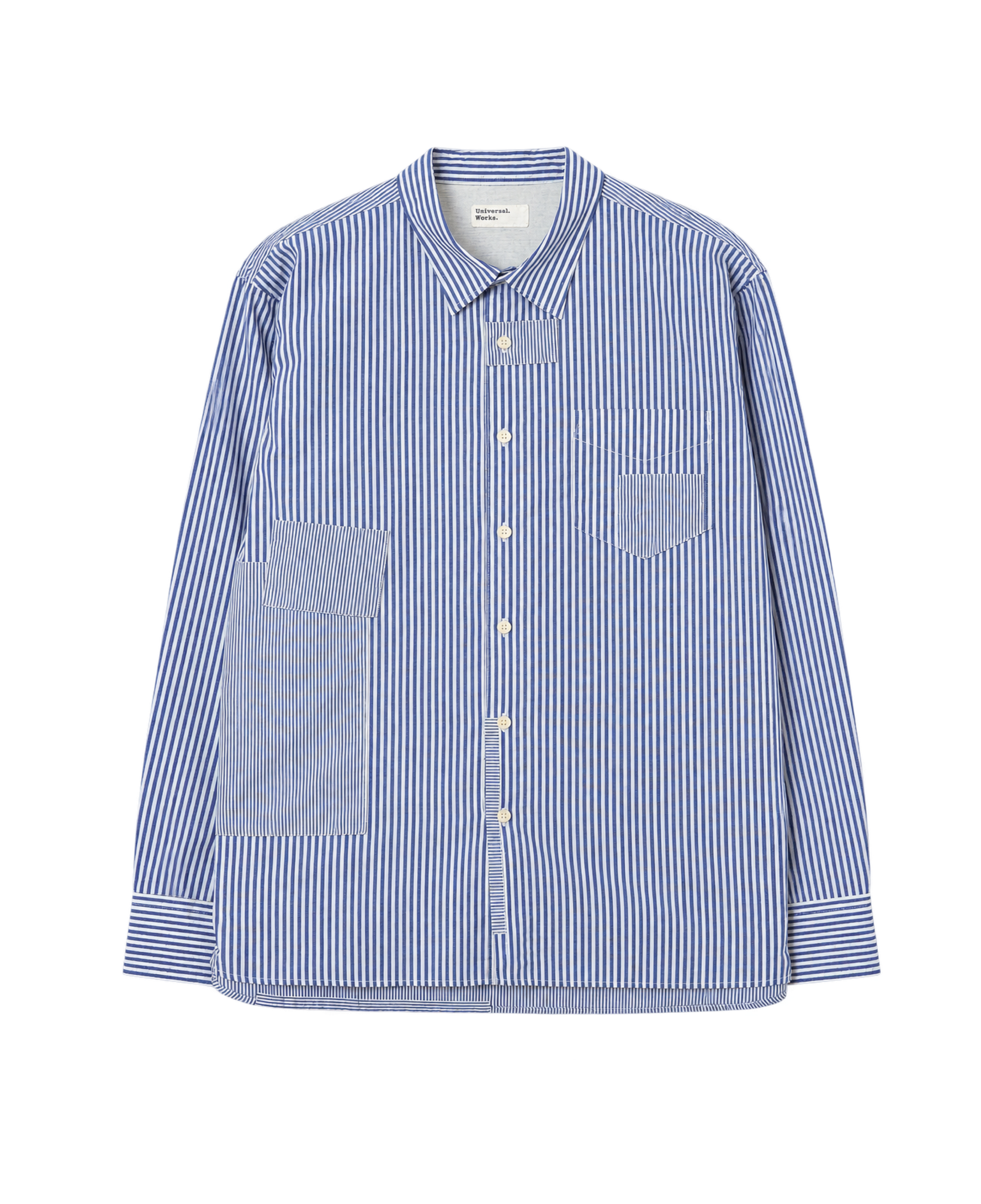 Camisa UNIVERSAL WORKS Queens Cotton Patched Navy