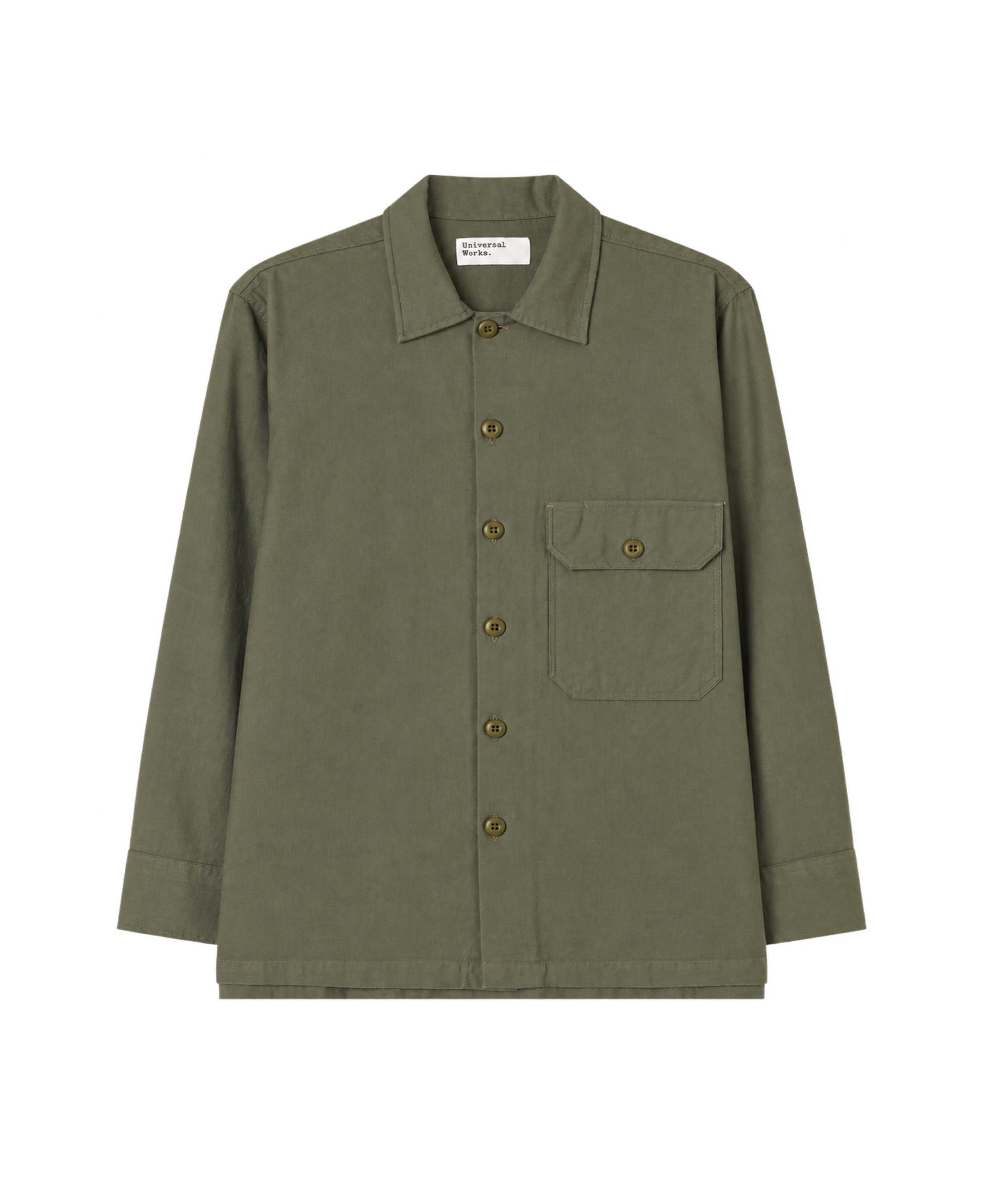 Camisa UNIVERSAL WORKS Fatigue Slub Sateen Olive