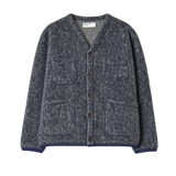 Cárdigan UNIVERSAL WORKS Losso Mohair Mix Navy / Pale Grey