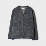 UNIVERSAL WORKS Losso Mohair Mix Navy Pale Grey - frontal