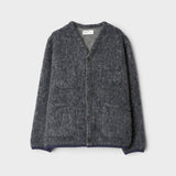 UNIVERSAL WORKS Losso Mohair Mix Navy Pale Grey - frontal