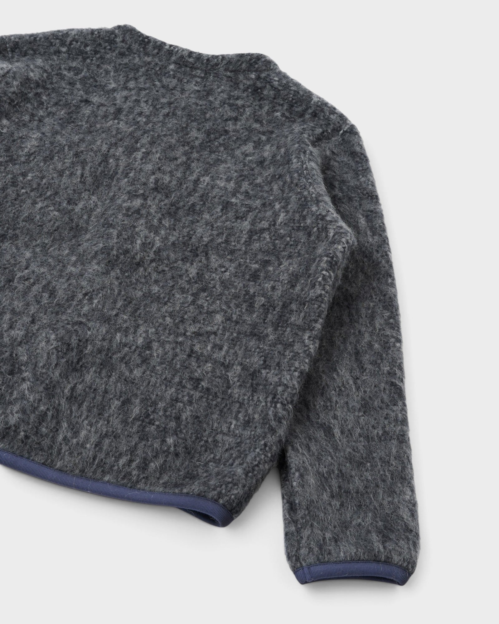 UNIVERSAL WORKS Losso Mohair Mix Navy Pale Grey - espalda