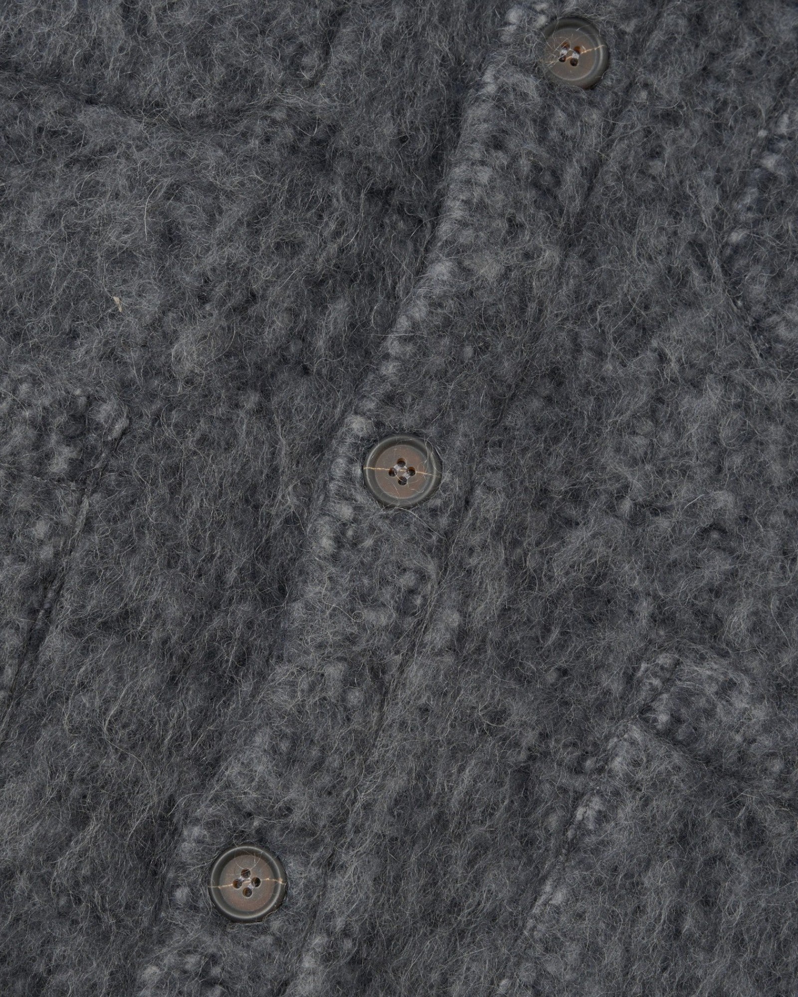 UNIVERSAL WORKS Losso Mohair Mix Navy Pale Grey - detalle