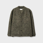 UNIVERSAL WORKS Advance Raven Fleece Olive - frontal