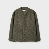 UNIVERSAL WORKS Advance Raven Fleece Olive - frontal