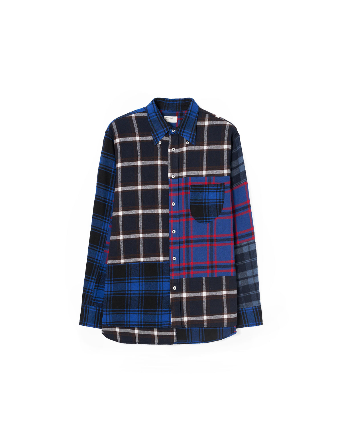 UNIVERSAL WORKS Lazy Day Patchwork Checks Blue - frontal