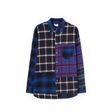 UNIVERSAL WORKS Lazy Day Patchwork Checks Blue - frontal