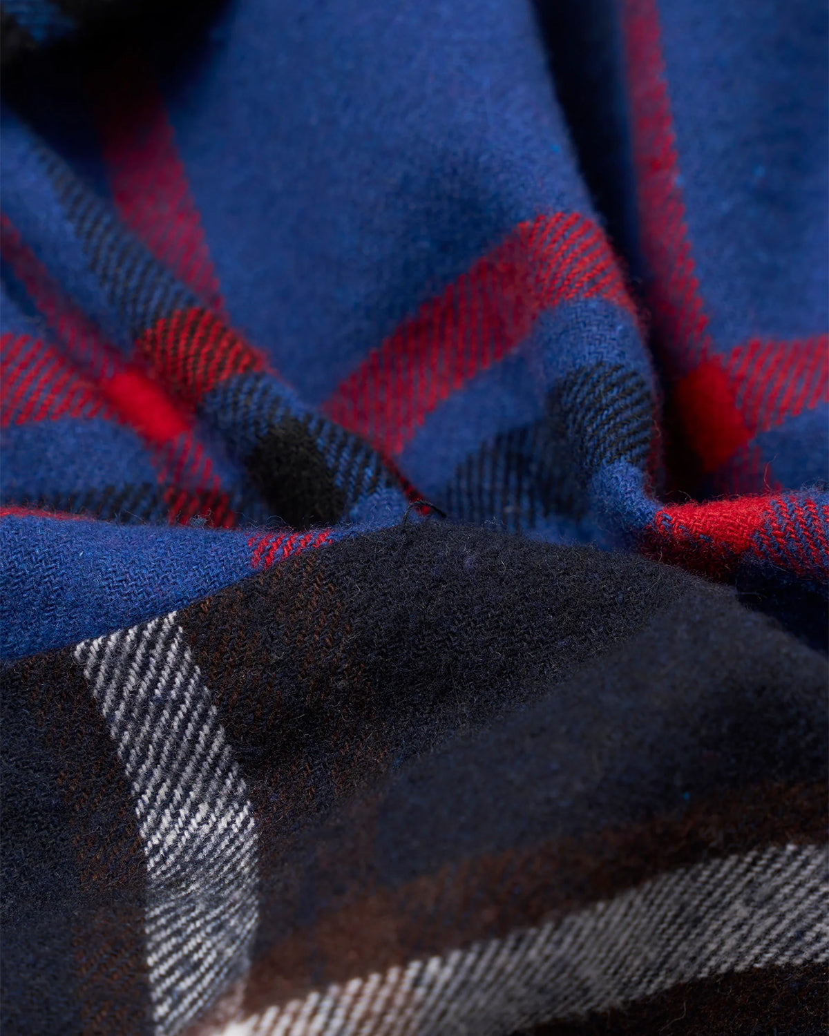 UNIVERSAL WORKS Lazy Day Patchwork Checks Blue - espalda