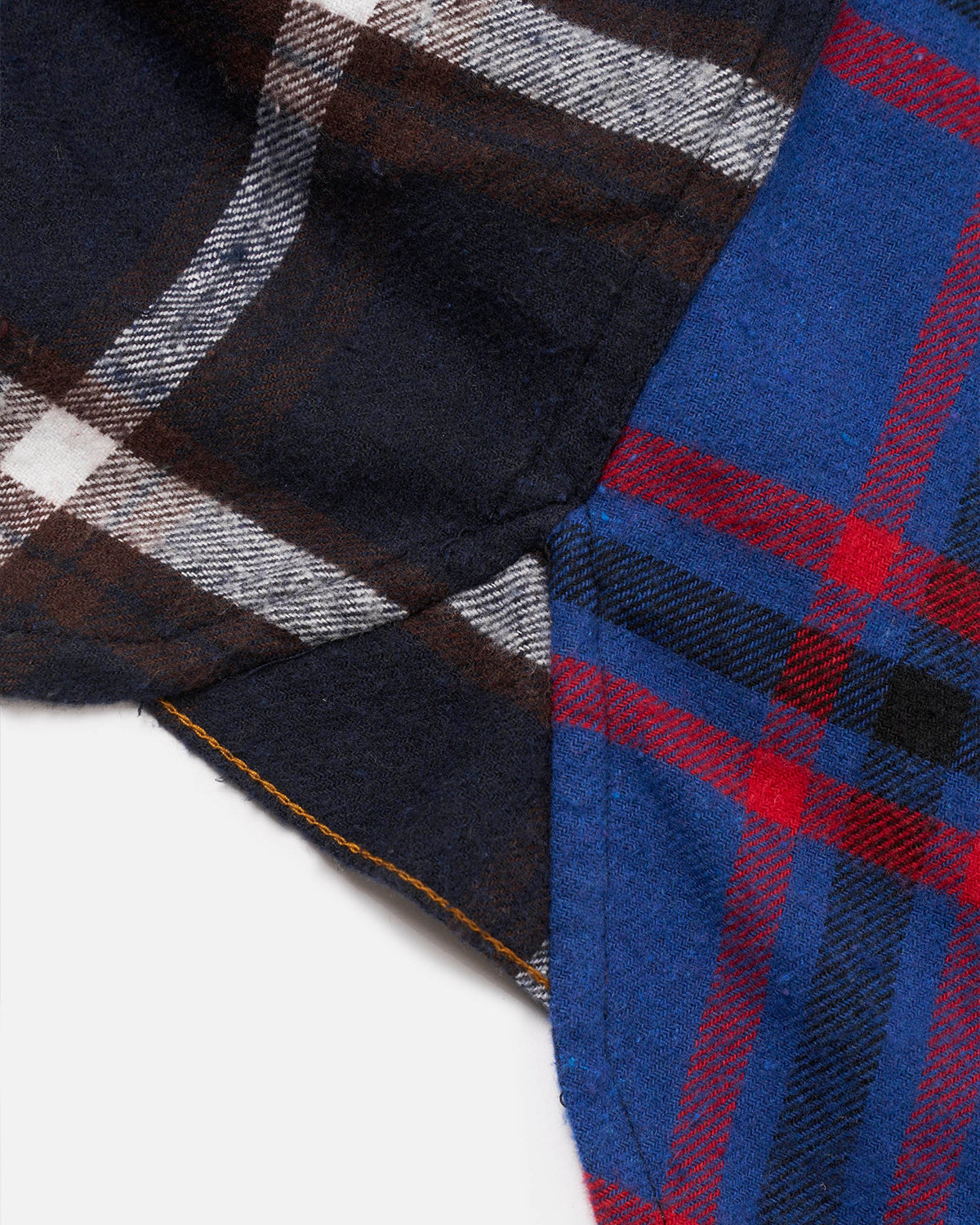 UNIVERSAL WORKS Lazy Day Patchwork Checks Blue - look 1