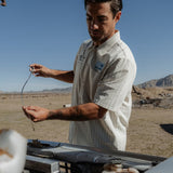 Camisa DEUS EX MACHINA Forecourt Stripe Dirty White