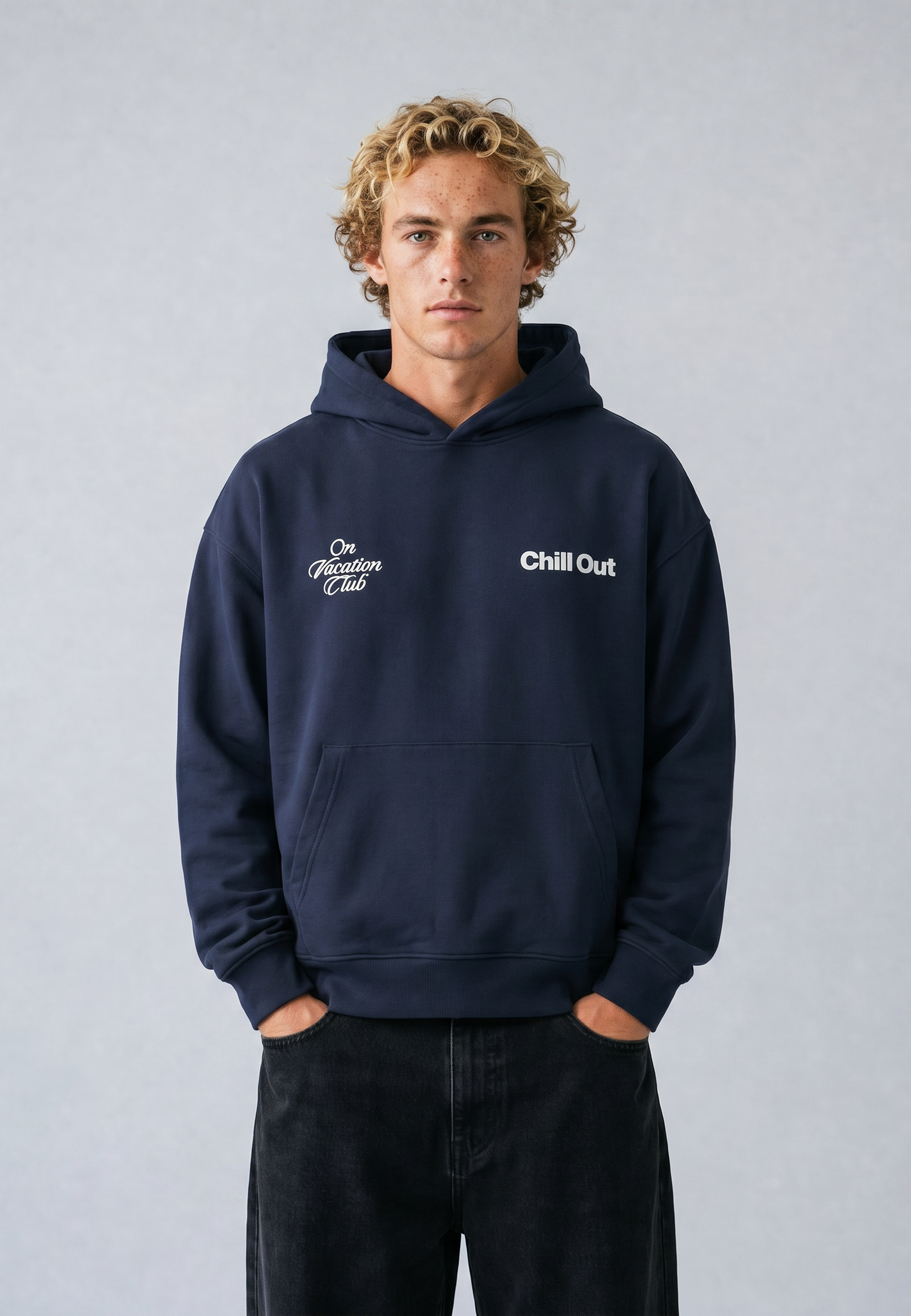 Sudadera On Vacation Chill Out Hoodie Dark Blue foto 3
