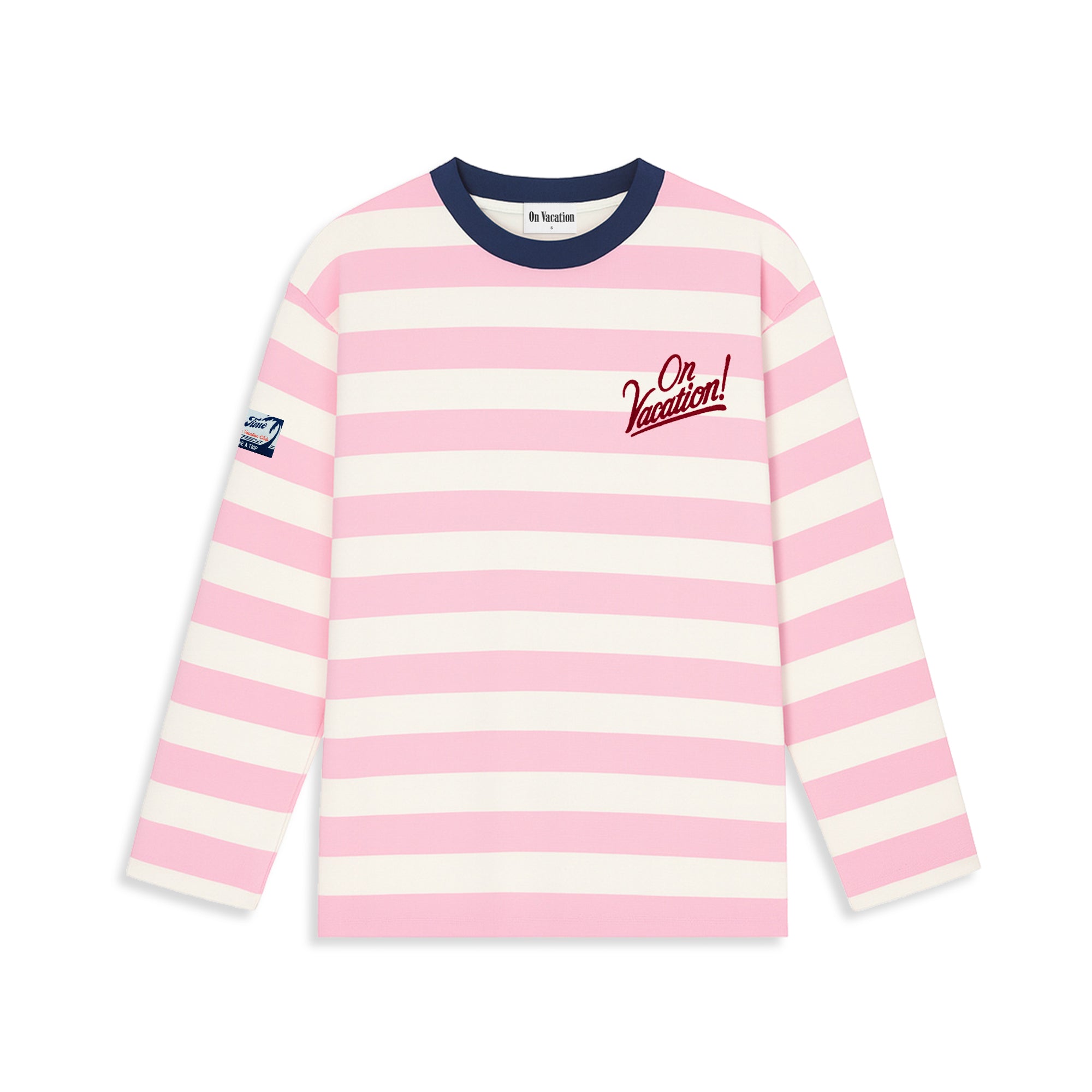 Camiseta On Vacation Elba Striped Longsleeve Pink foto 2