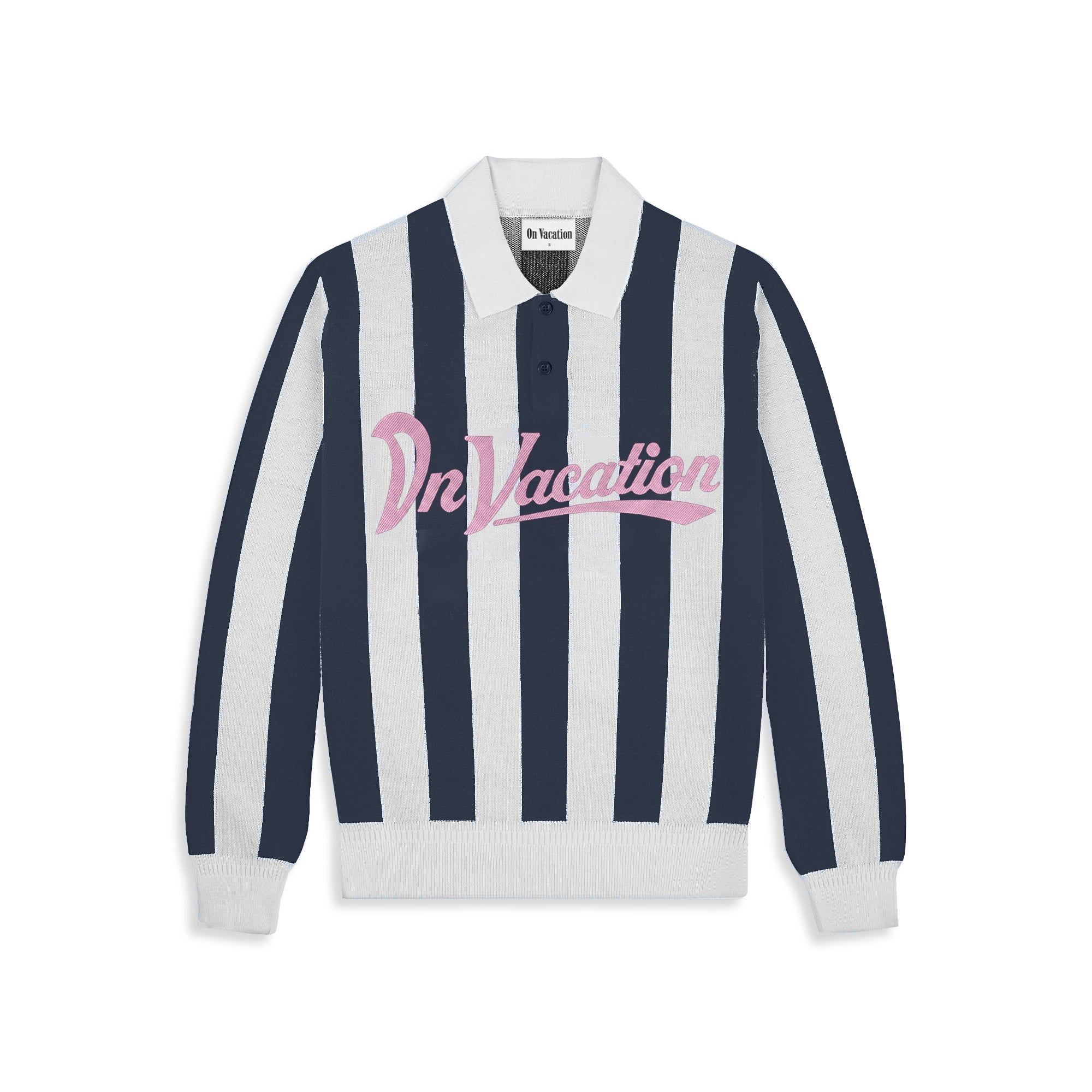 Polo On Vacation Retreat Striped Knit Dark Blue foto 3