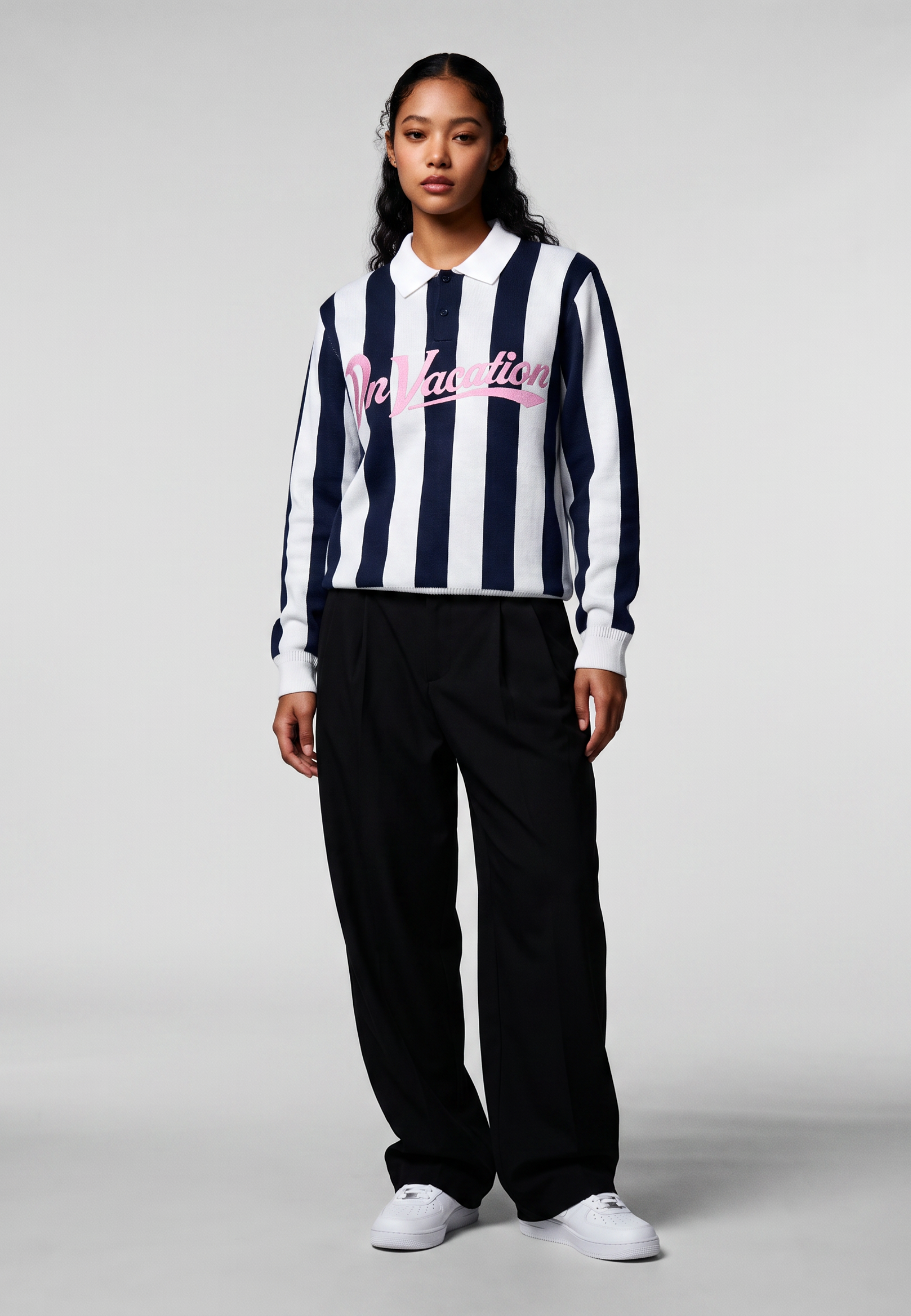 Polo On Vacation Retreat Striped Knit Dark Blue foto 9