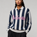 Polo On Vacation Retreat Striped Knit Dark Blue foto 10